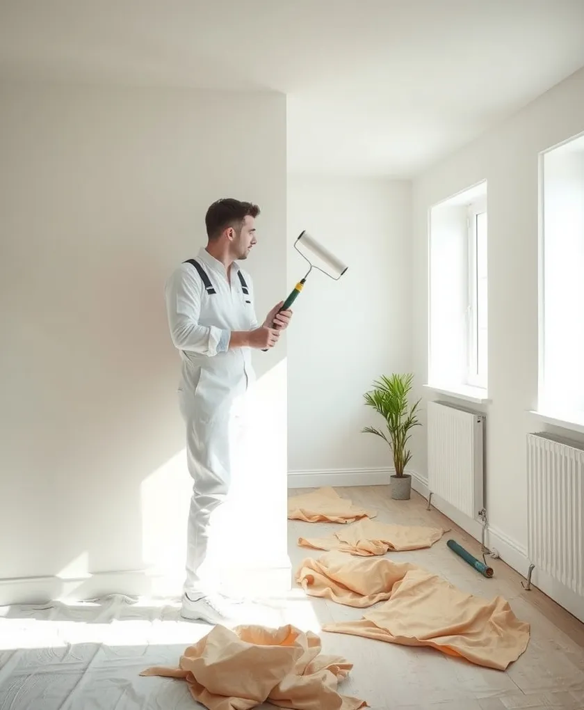 Peintre en bâtiment au travail en Haute-Garonne